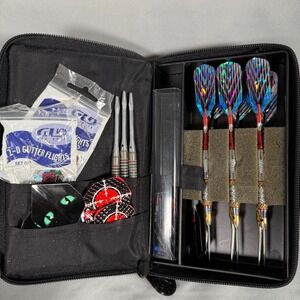 Vintage Budweiser Dart‎ Throwing Set Case 9 Darts Extra Beautiful Metal Design